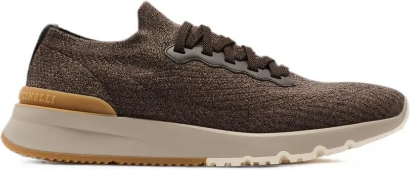 Brunello Cucinelli Gebreide sneakers Bruin