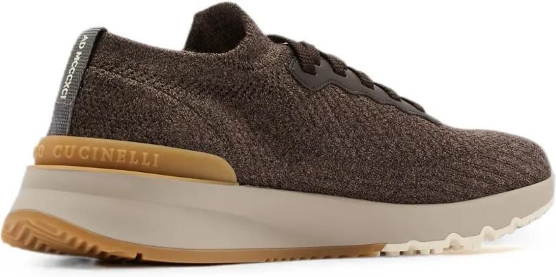 Brunello Cucinelli Gebreide sneakers Bruin - Foto 4