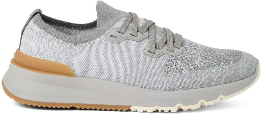 Brunello Cucinelli Gebreide sneakers Grijs