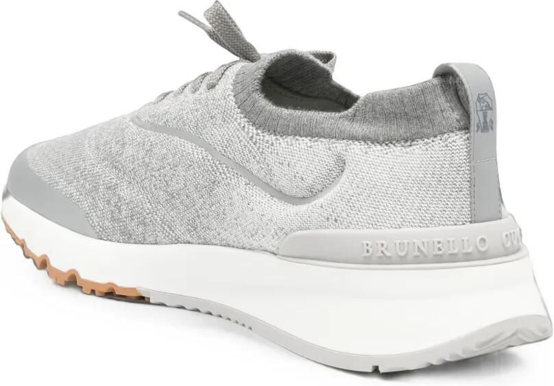 Brunello Cucinelli Gebreide sneakers Grijs - Foto 2