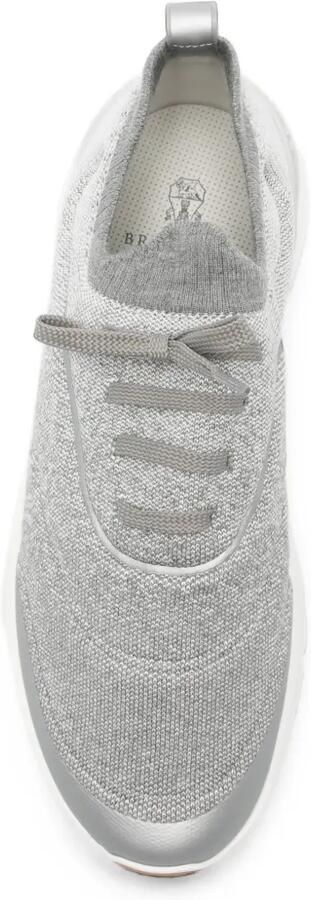 Brunello Cucinelli Gebreide sneakers Grijs - Foto 4