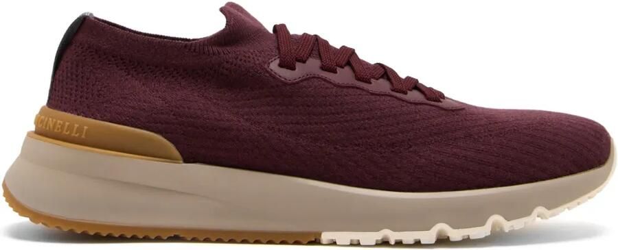 Brunello Cucinelli Gebreide sneakers Rood