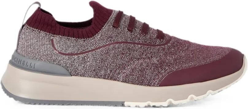 Brunello Cucinelli Gebreide sneakers Rood