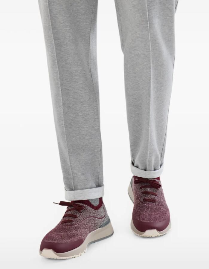 Brunello Cucinelli Gebreide sneakers Rood - Foto 2