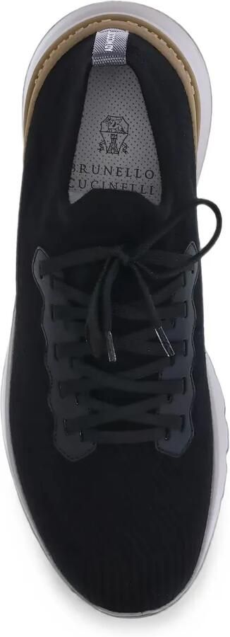Brunello Cucinelli Gebreide sok-sneakers Zwart - Foto 4