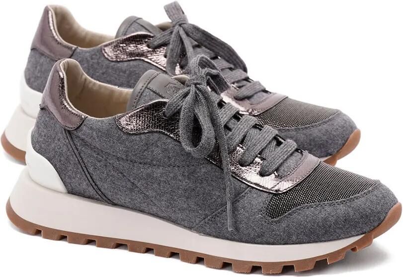 Brunello Cucinelli Getextureerde sneakers Grijs - Foto 2