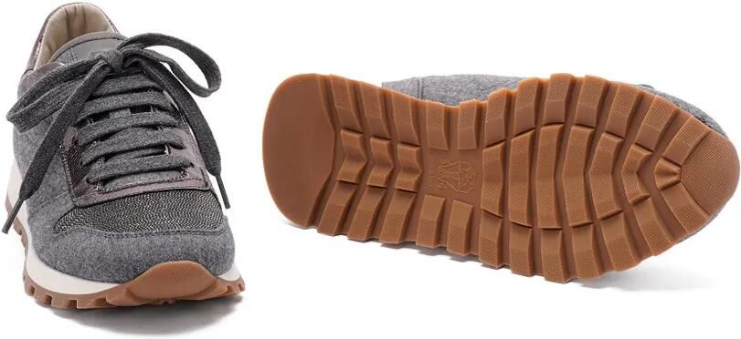 Brunello Cucinelli Getextureerde sneakers Grijs - Foto 5