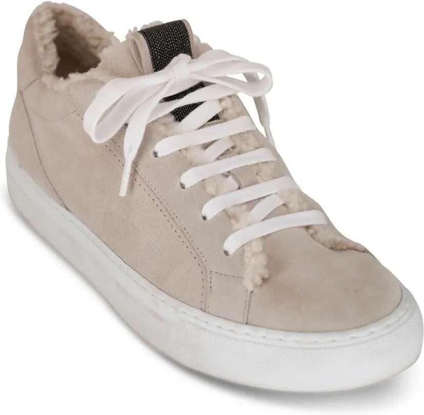 Brunello Cucinelli Gevoerde sneakers Beige - Foto 2