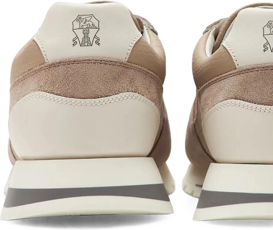 Brunello Cucinelli Hardloopsneakers van verwassen suède en kalfsleer Beige - Foto 2