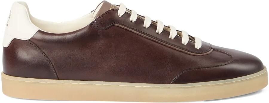 Brunello Cucinelli Kalfsleren sneakers Bruin