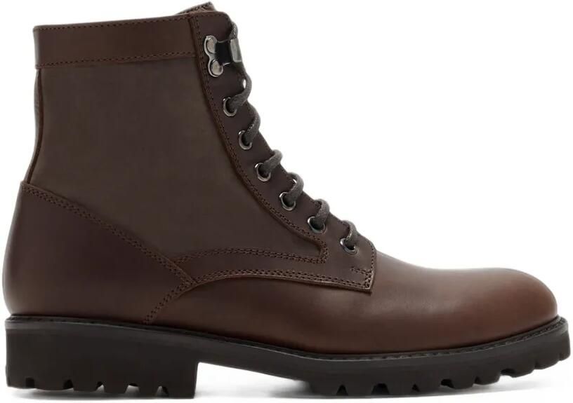 Brunello Cucinelli Kids lace-up leather boots Bruin - Foto 4