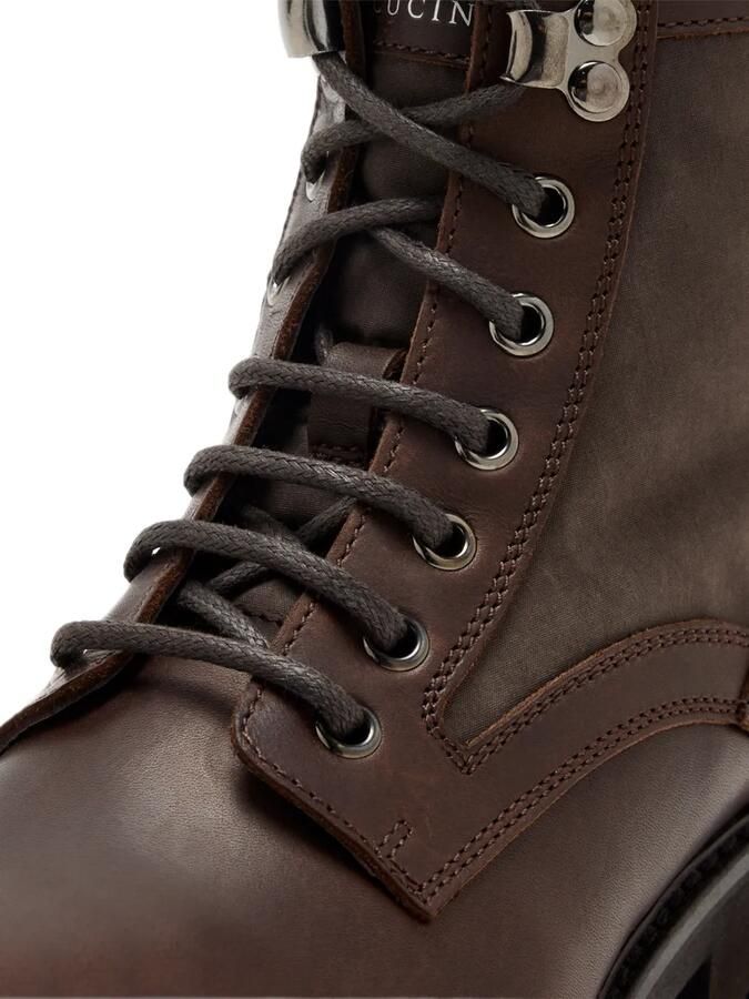 Brunello Cucinelli Kids lace-up leather boots Bruin - Foto 2