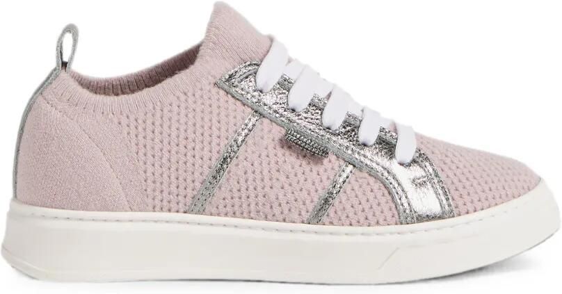 Brunello Cucinelli Kids Sneakers met vlakken en Monili-detail Roze