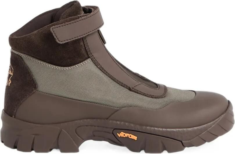 Brunello Cucinelli Kids zip-fastening touch-strap boots Bruin - Foto 4