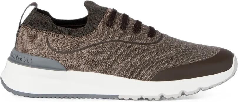 Brunello Cucinelli Gebreide sneakers Bruin