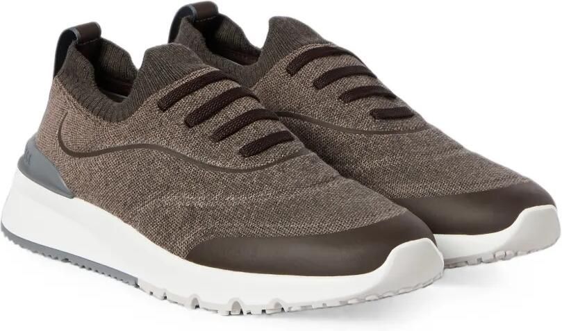 Brunello Cucinelli Gebreide sneakers Bruin - Foto 4