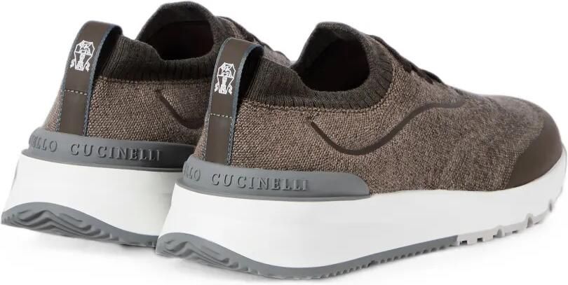 Brunello Cucinelli Gebreide sneakers Bruin - Foto 5