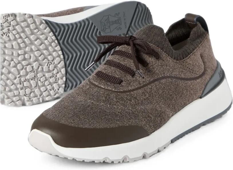 Brunello Cucinelli Gebreide sneakers Bruin - Foto 3