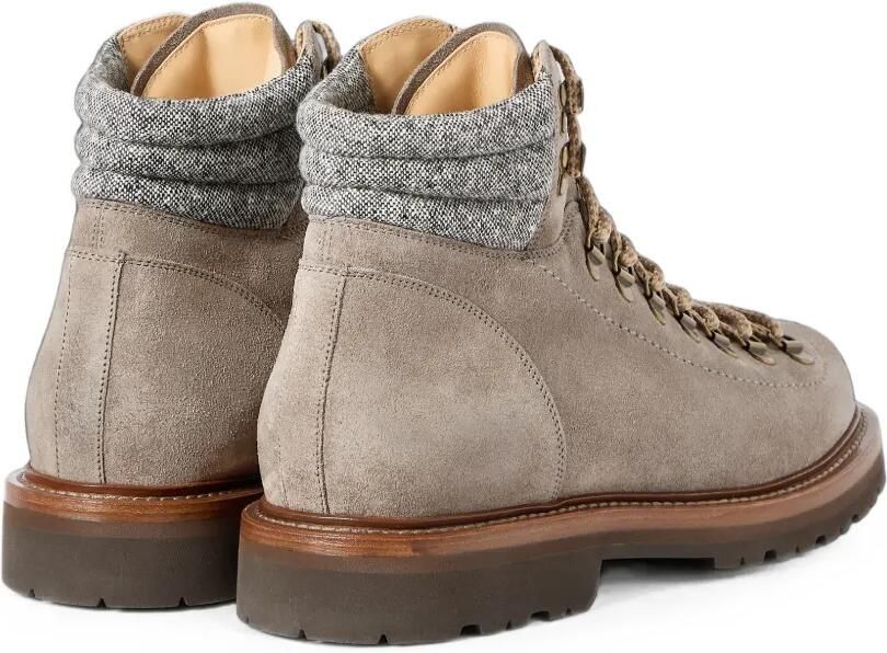 Brunello Cucinelli Laarzen in Mountain-stijl met inzetstuk van wol en kasjmier Grijs - Foto 5