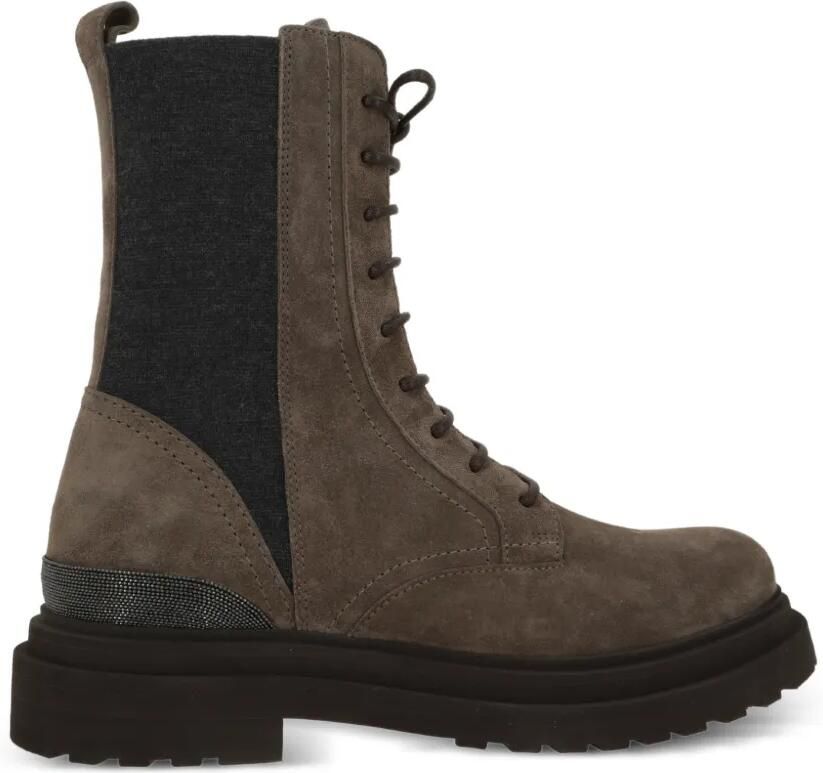 Brunello Cucinelli Laarzen met monili-afwerking Bruin