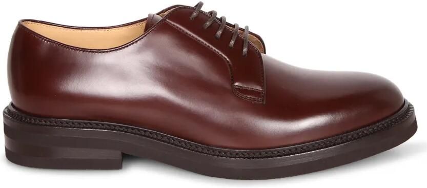 Brunello Cucinelli Leren Derby veterschoenen Bruin