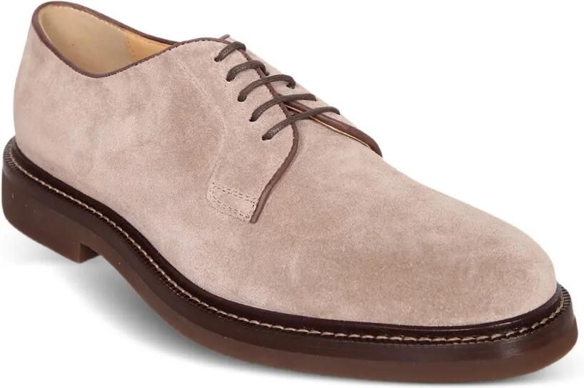 Brunello Cucinelli Leren veterschoenen Beige - Foto 3