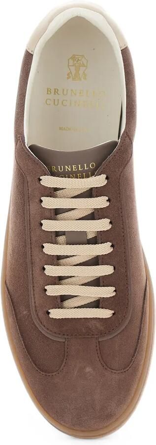 Brunello Cucinelli lace-up suede sneakers Bruin - Foto 3