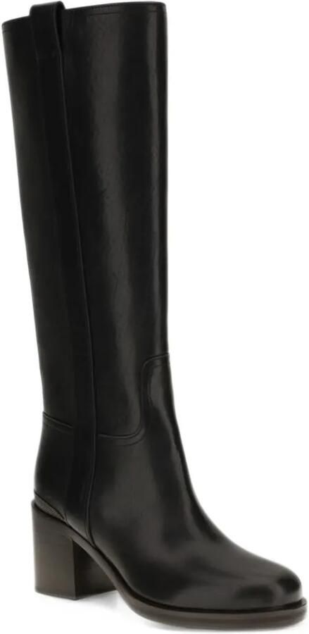 Brunello Cucinelli leather knee-high boots Zwart - Foto 3