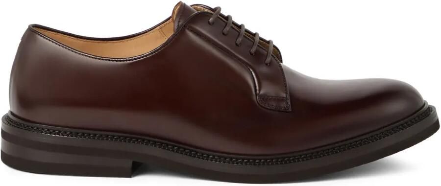 Brunello Cucinelli Leren Derby veterschoenen Bruin