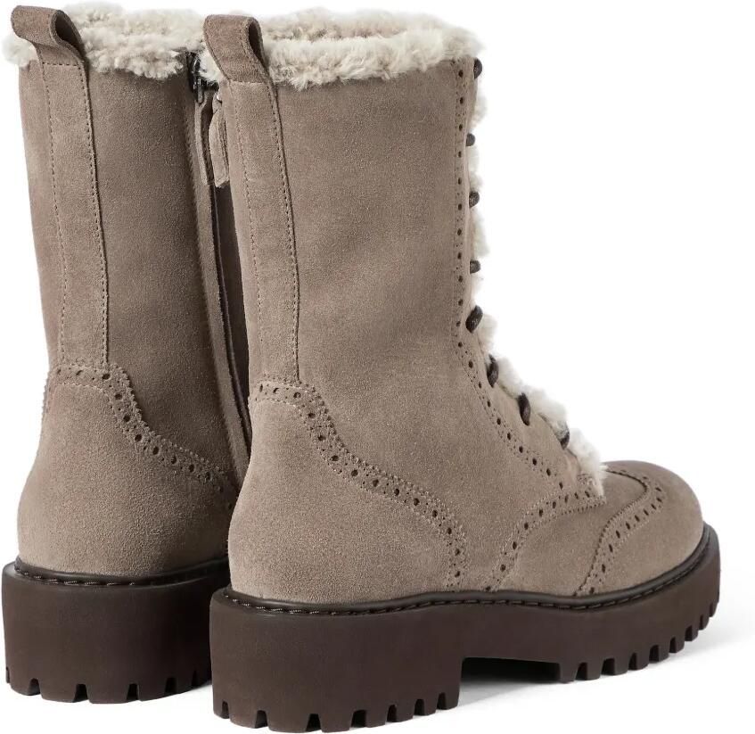 Brunello Cucinelli Leren enkellaarzen Beige - Foto 4