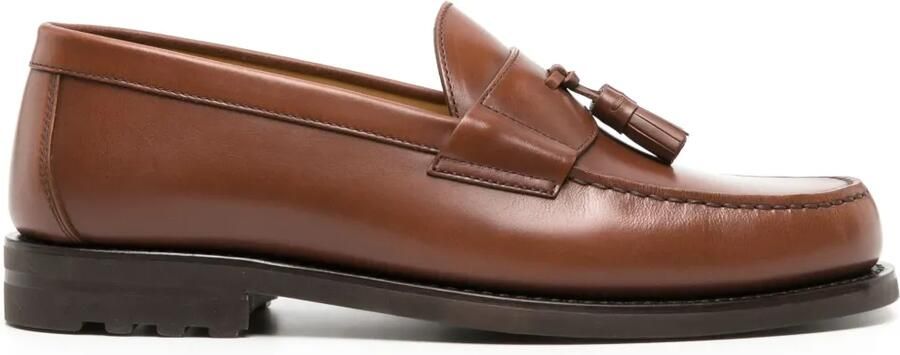 Brunello Cucinelli Leren loafers met kwastjes Bruin
