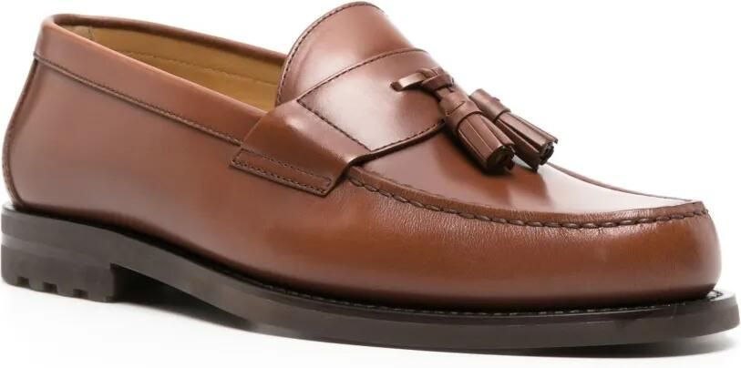 Brunello Cucinelli Leren loafers met kwastjes Bruin - Foto 2