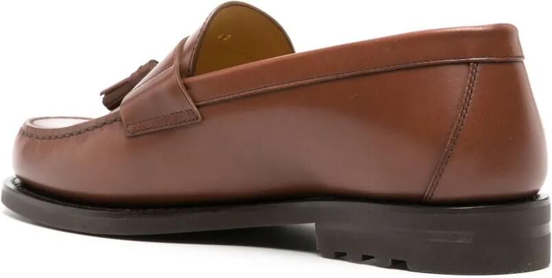 Brunello Cucinelli Leren loafers met kwastjes Bruin - Foto 3
