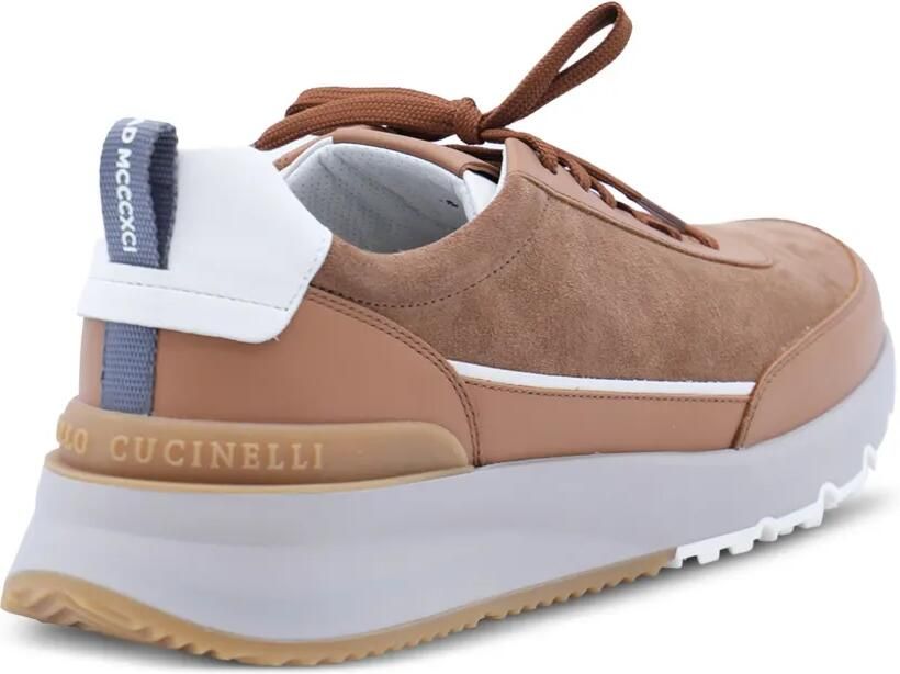 Brunello Cucinelli Leren sneakers Beige - Foto 3