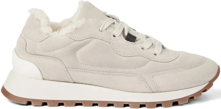 Brunello Cucinelli Leren sneakers Grijs