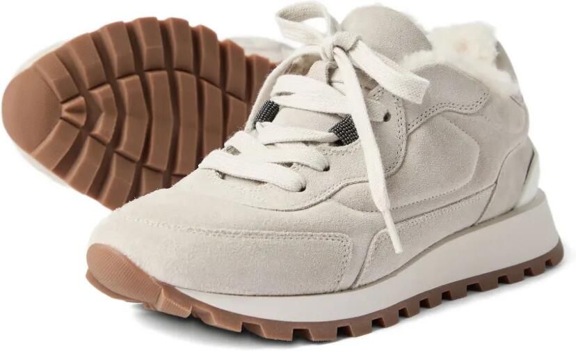 Brunello Cucinelli Leren sneakers Grijs - Foto 3