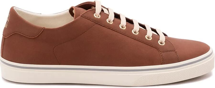 Brunello Cucinelli Leren sneakers met veters Bruin