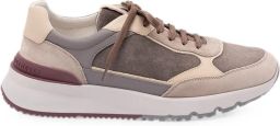 Brunello Cucinelli Nubuck en suède sneakers Bruin