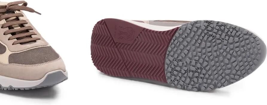 Brunello Cucinelli Nubuck en suède sneakers Bruin - Foto 5
