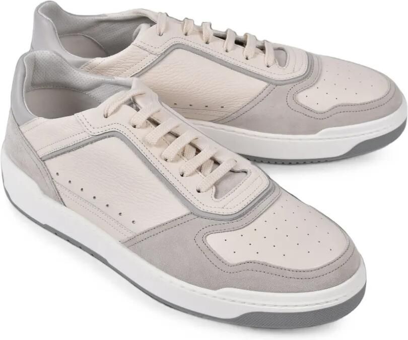 Brunello Cucinelli Low-top sneakers met geperforeerde vlakken Wit - Foto 4