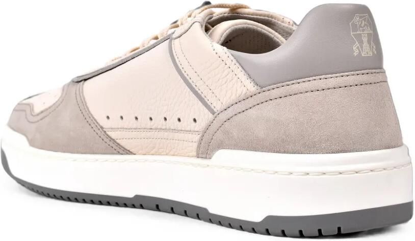 Brunello Cucinelli Low-top sneakers met geperforeerde vlakken Wit - Foto 5