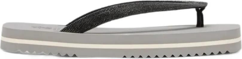 Brunello Cucinelli monili-embellished slides Zwart