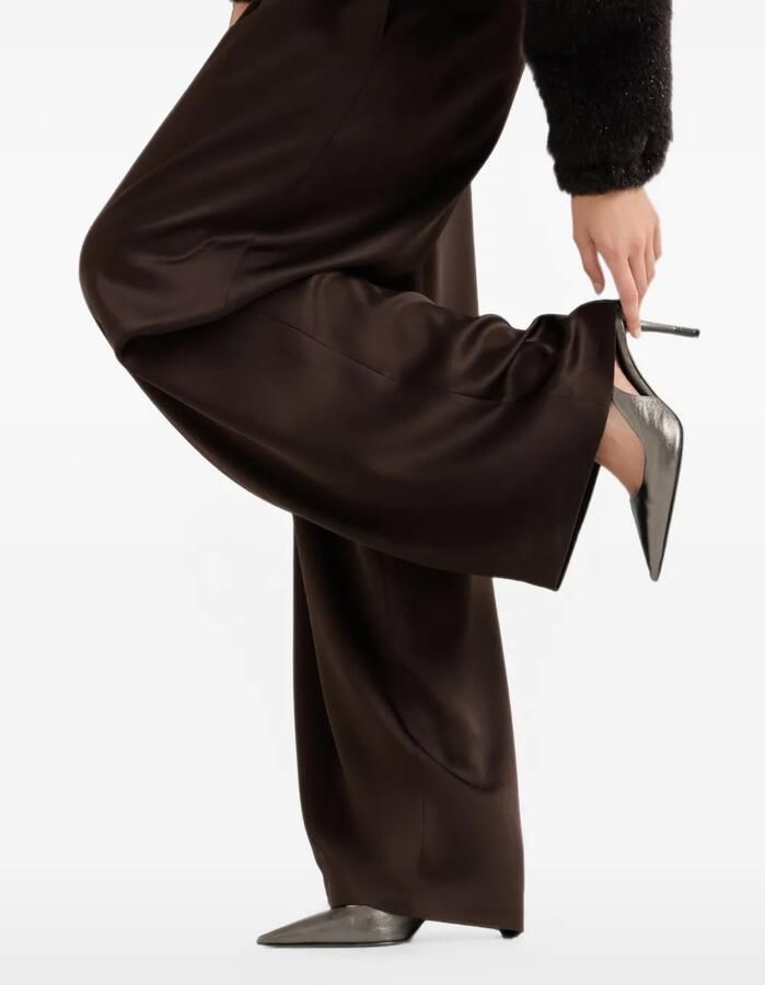 Brunello Cucinelli Monili lamé leren pumps Bruin - Foto 2
