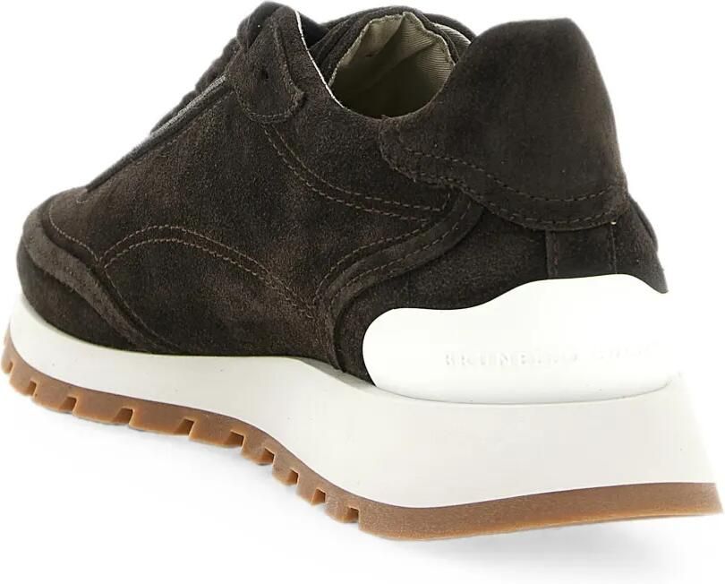 Brunello Cucinelli Monili suède sneakers Bruin - Foto 3