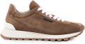 Brunello Cucinelli Monili-verfraaide suède sneakers Bruin - Bruin