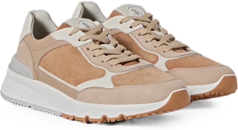 Brunello Cucinelli Nubuck en suède hardlopers Beige - Foto 4