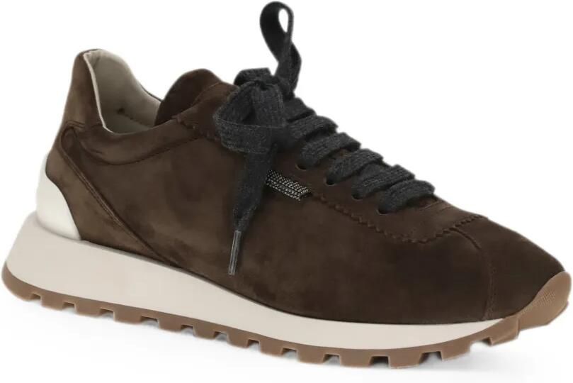 Brunello Cucinelli Runner sneakers met ronde neus Bruin - Foto 2