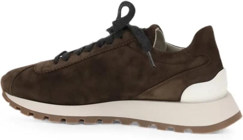 Brunello Cucinelli Runner sneakers met ronde neus Bruin - Foto 3