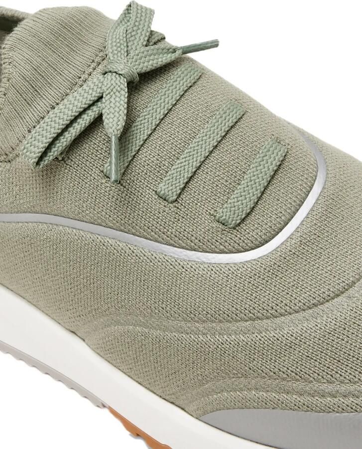 Brunello Cucinelli Sneakers met gebreide vlakken Groen