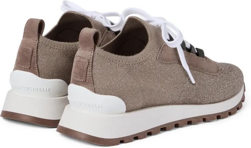 Brunello Cucinelli Sneakers met glitter Bruin - Foto 4
